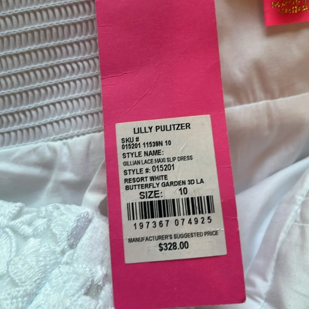 NWT Lilly Pulitzer Gillian Lace Maxi Butterfly Slip Dress - Picture 12 of 16